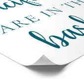 Poster Baby shower turquoise | Aqua Devis Combien de pann (Coin)