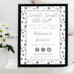 Poster Baby shower Twink, Twinkle Little Star Bienvenue