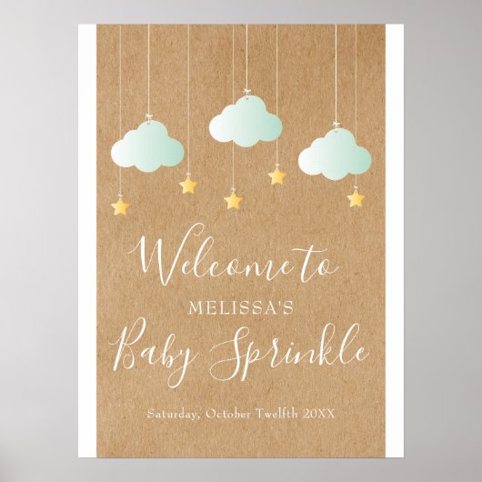 Poster Baby Shower Twinkle Sprinkle / Sprinkle de Bienven (Devant)