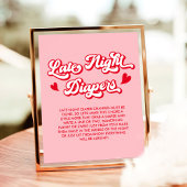 Poster Baby shower Valentine Late Night Diapers Jeu