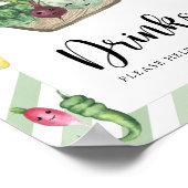 Poster baby shower veggie - Boissons vous aider (Coin)
