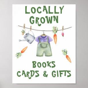 Poster Baby shower Veggie - livres, cartes et cadeaux