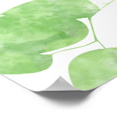 Poster Baby shower verdoyant Aquarelle Bienvenue (Coin)