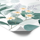 Poster Baby shower vert eucalyptus momosa bar (Coin)