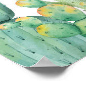 Poster Baby shower vert Taco Fiesta Cactus Bienvenue (Coin)