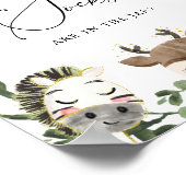 Poster Baby shower Woodland Devine Combien de Chaussettes (Coin)