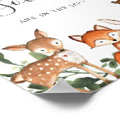 Poster Baby shower Woodland Devine Combien de Chaussettes (Coin)