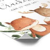 Poster Baby shower Woodland Devine Combien De Crackers (Coin)