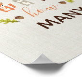 Poster Baby shower Woodland Devine Combien de signes (Coin)