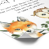 Poster Baby shower Woodland Devine Le Signe Doux Mess (Coin)