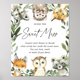 Poster Baby shower Woodland Devine Le Signe Doux Mess