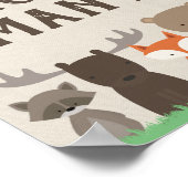 Poster Baby shower Woodland Devinez combien de jeux signe (Coin)