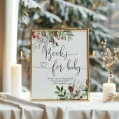 Poster Baby showers à feuillage persistant de Noël Livres