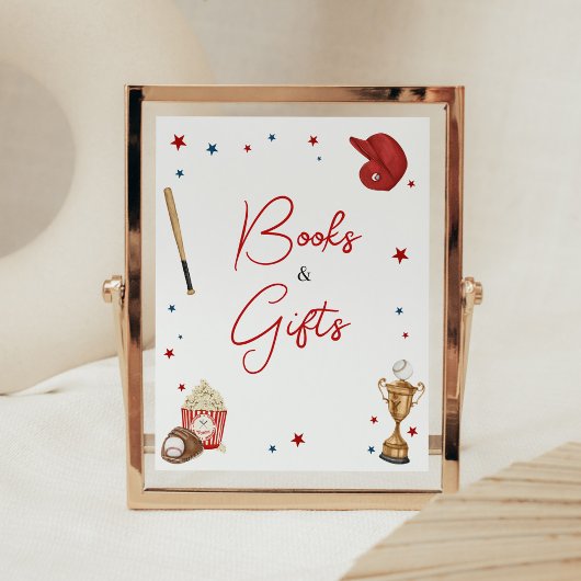 Poster Baby showers de baseball Livres et cadeaux