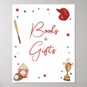 Poster Baby showers de baseball Livres et cadeaux (Devant)