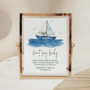 Poster Baby showers nautiques Livres et cadeaux