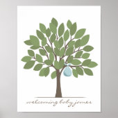 Poster Baby Signature Tree - Blue (Devant)