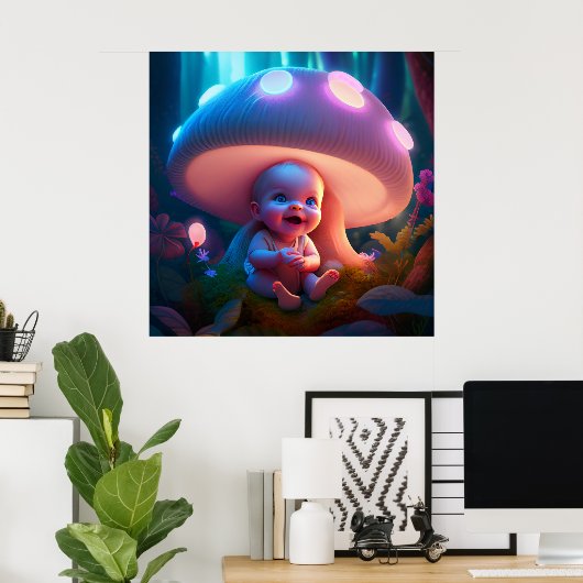 Poster baby smiling (Bureau à domicile)