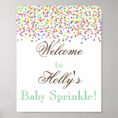 Poster Baby Sprinkle Welcome Sign (Devant)