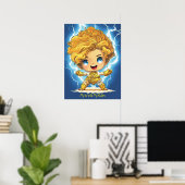 Poster Baby Zeus "Mon monde, mes règles" (Bureau à domicile)
