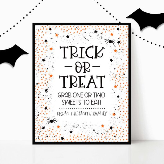 Poster Bac ou signe de traitement pour Halloween