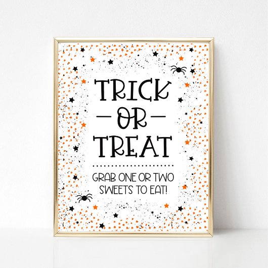 Poster Bac ou signe de traitement pour Halloween