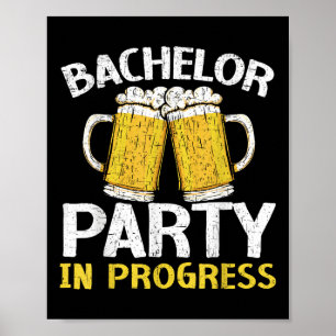 Poster Baccalauréat En Cours Bière Mariage Groom Brid