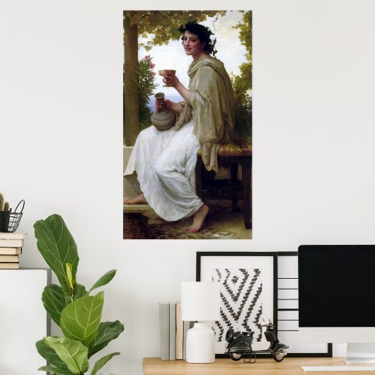 Poster Bacchante par William-Adolphe Bouguereau (Bureau à domicile)