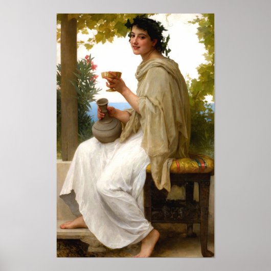 Poster Bacchante par William Bouguereau (Devant)