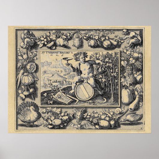 Poster Bacchus Dieu du vin (Devant)
