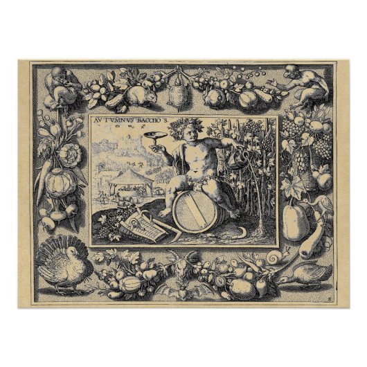 Poster Bacchus God of Wine Parfait (Devant)