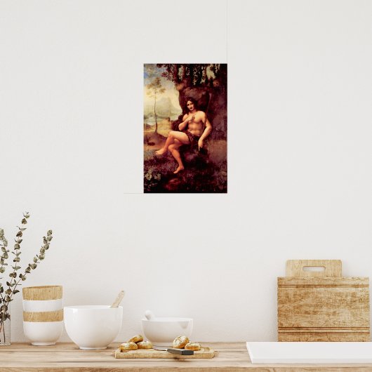 Poster Bacchus par Leonardo da Vinci (Cuisine)
