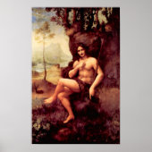 Poster Bacchus par Leonardo da Vinci (Devant)