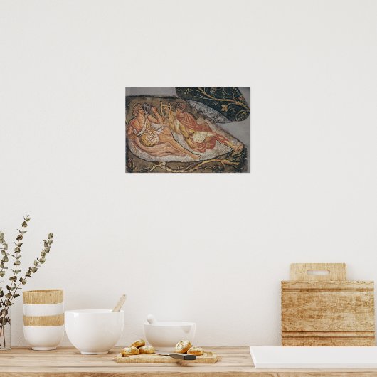 Poster Bacchus Reclining, detail (Cuisine)