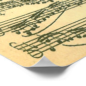 Poster Bach Chaconne Première page Manuscrit Télécopieur (Coin)