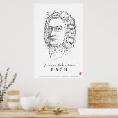 Poster Bach Face à la musique (Cuisine)