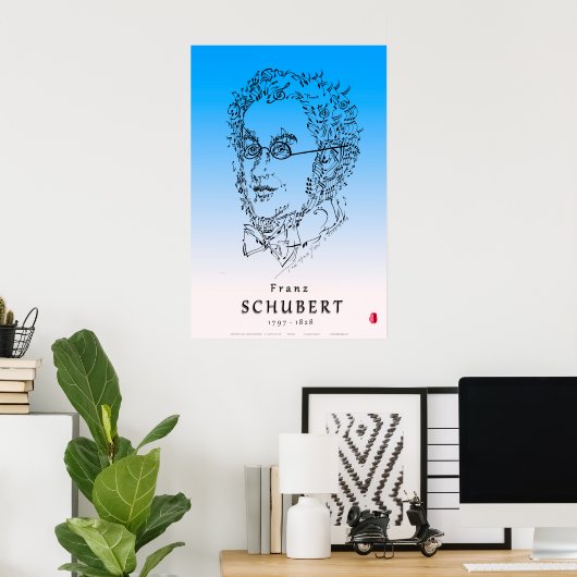 Poster Bach : Face à l'affiche musicale (Bureau à domicile)