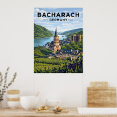 Poster Bacharach Germany Vintage Travel (Cuisine)