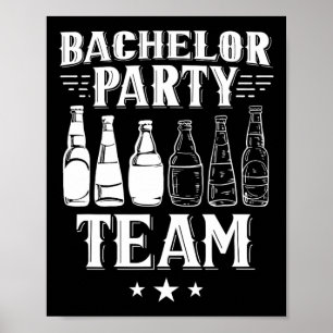 Poster Bachelor Party Team Groom Bride 1