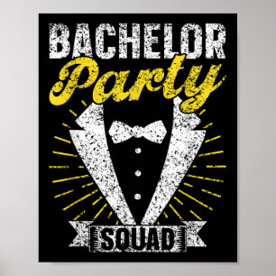 Poster Bachelor Party Team Groom Team Bride Bachelor