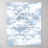 Poster Bachelorette Bachelorette Mimosa Bar Bleu Lumière (Devant)