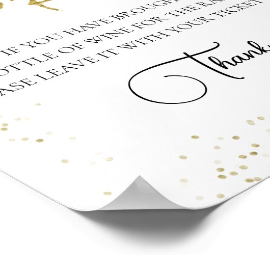 Poster Bachelorette Boho Cocktail Vin Raffle Jeu (Coin)