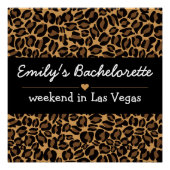 Poster Bachelorette Bride Boujee Empreinte de léopard bra (Devant)