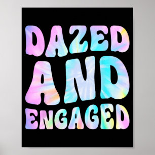 Poster Bachelorette De L'Équipe De Bride Tie Dye Dazée Et
