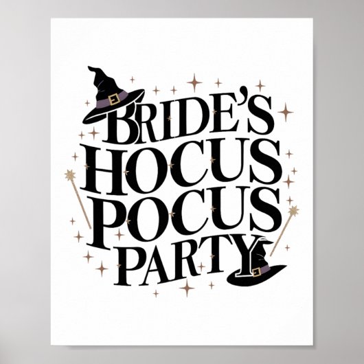 Poster Bachelorette du parti Hocus Pocus de la mariée Hal (Devant)