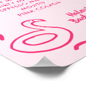 Poster Bachelorette Finale Flamingle Dessinée À La Main B (Coin)