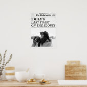 Poster Bachelorette Journal Dernier Toast Sur Les Pentes (Cuisine)