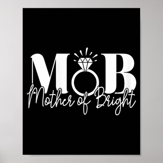 Poster Bachelorette Mariage Maman Mère De La Mariée (Devant)