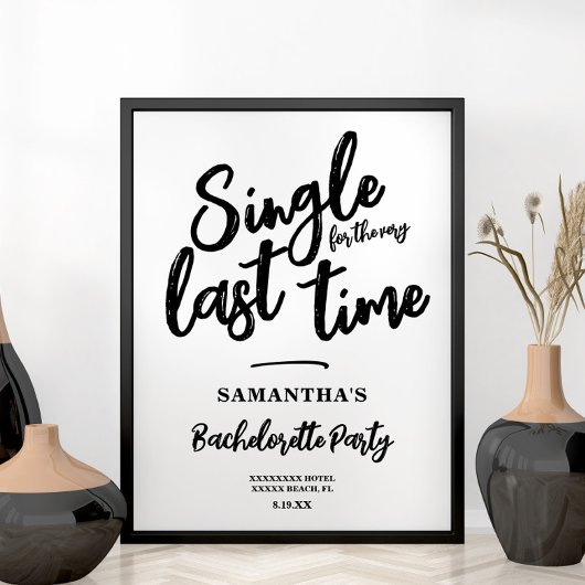 Poster Bachelorette minimaliste