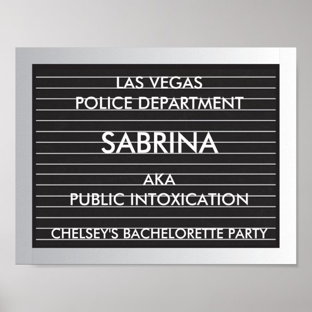 Poster Bachelorette Parti Musique Tiré Slates (Devant)